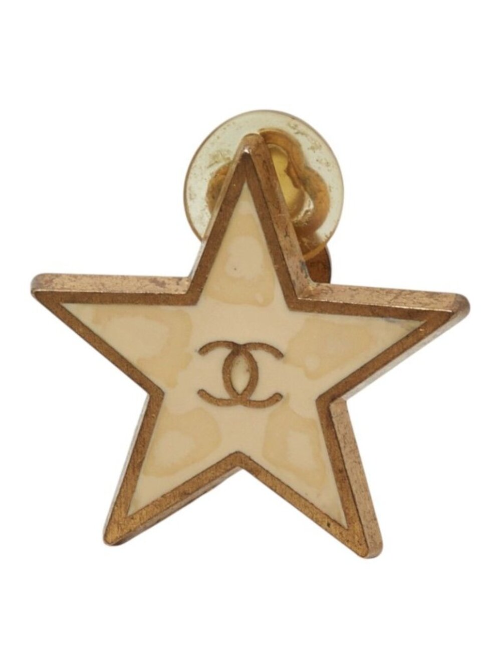 Chanel 01P CC Logo Earrings Gold Plated